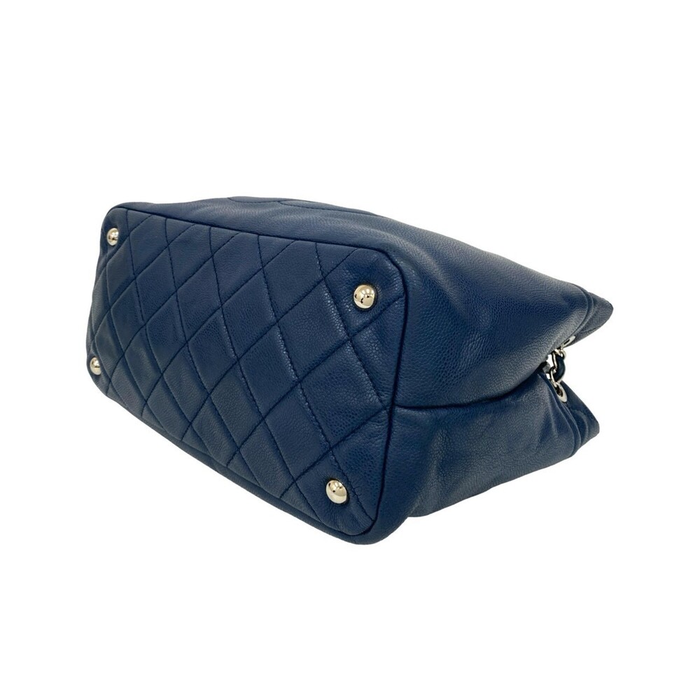 CHANEL Blue Caviar Leather Logo Tote Bag - Picture 8 of 10